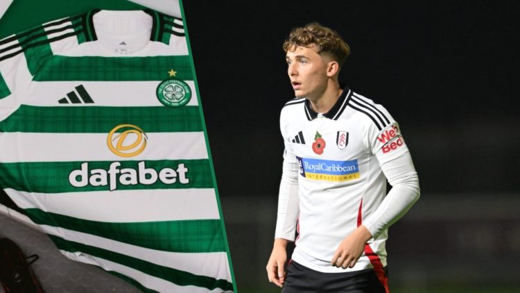 A generic view of Celtic's 2025/26 home shirt made by Adidas, Callum Osmand in action for Fulham U21s during a Premier League 2 game