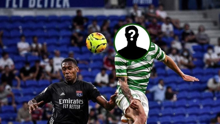 Image of Patryk Klimala in action for Celtic against French Ligue 1 side Olympic Lyonnaise