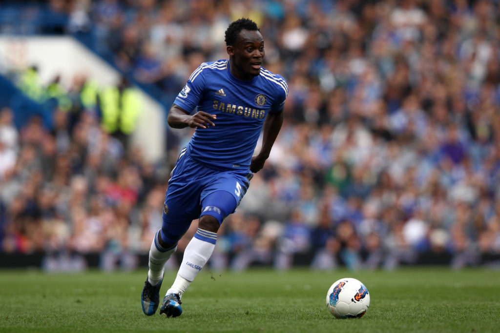 Michael Essien of Chelsea in action during the Barclays Premier League match between Chelsea and Blackburn Rovers