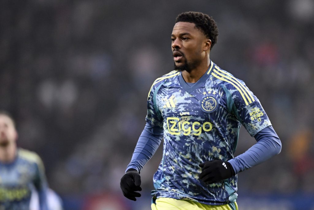 Chuba Akpom in action for Ajax during an Eredivisie match against Heerenveen