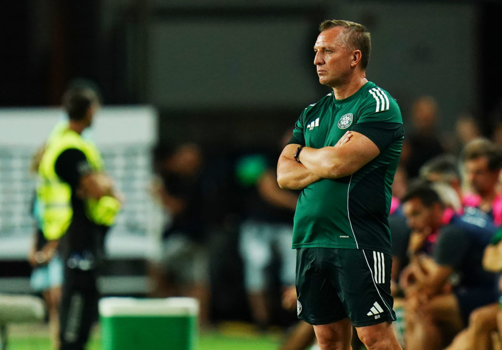 Celtic manager Brendan Rodgers on the Sporting CP touchline during Celtic's 2-0 Pre-Season Friendly win