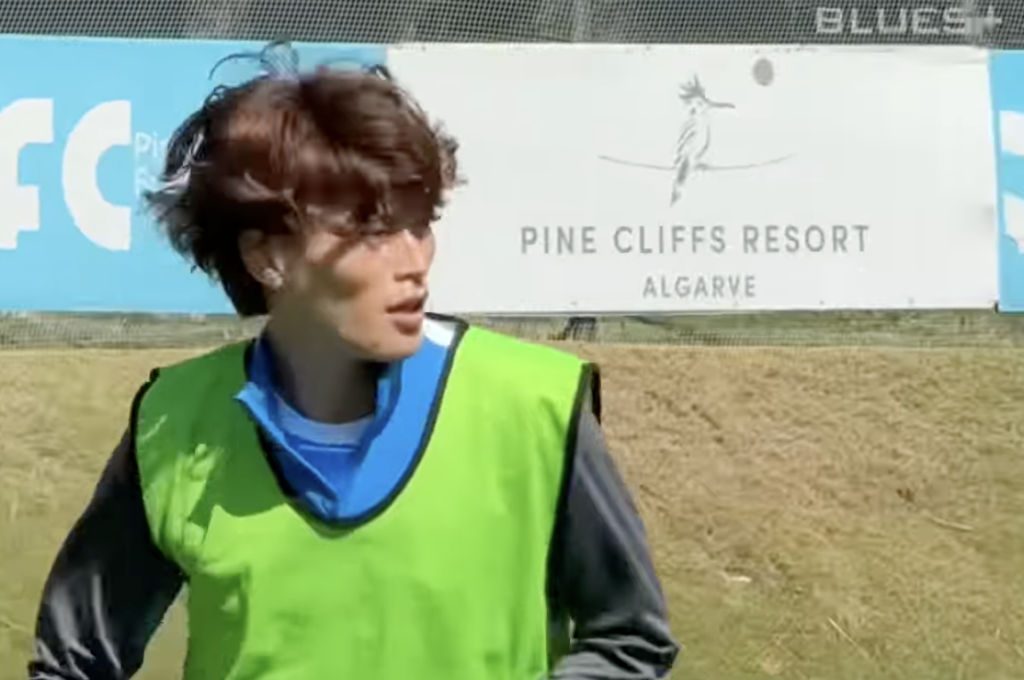 Kyogo Furuhashi trains with Birmingham City for the first time in Portugal