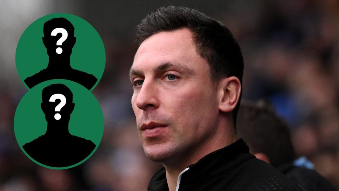 Scott Brown watches on during the FA Cup Fourth Round tie between Sheffield Wednesday and Fleetwood Town, two insets of mystery men