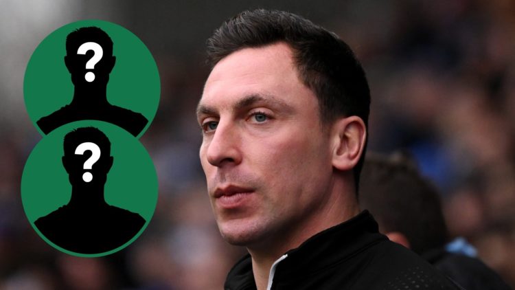 Scott Brown watches on during the FA Cup Fourth Round tie between Sheffield Wednesday and Fleetwood Town, two insets of mystery men