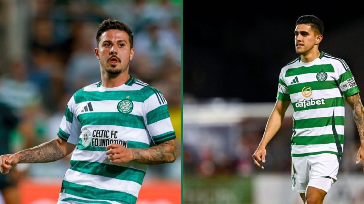 Marco Tilio in action for Celtic during the pre-season friendly against Sporting CP, Luis Palma in action for a mid-season friendly between Celtic ...