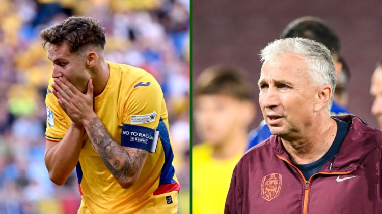 Split image of CFR Cluj manager Dan Petrescu and Celtic target Louis Munteanu