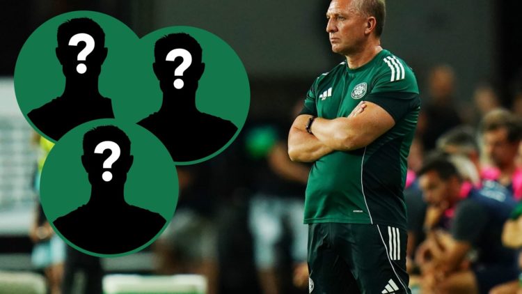 Brendan Rodgers watches on from the touchline as Celtic beat Sporting CP, three insets of mystery men