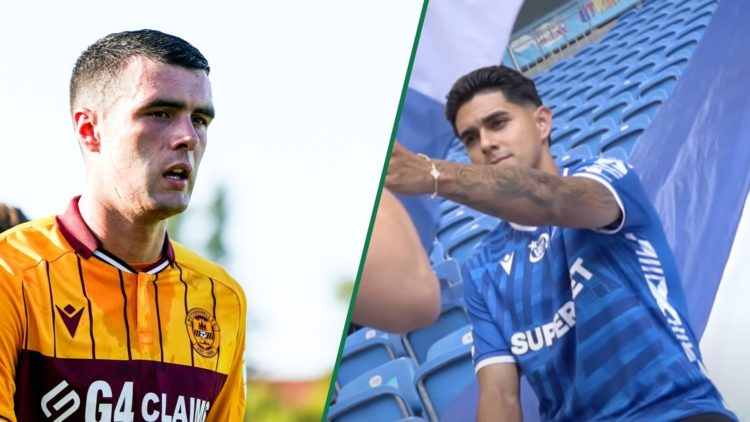 Lennon Miller looks on during FC Twente vs Motherwell, Luis Palma poses after being announced as a Lech Poznan player