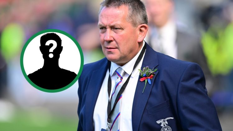 Billy Dodds in attendance for Celtic vs Inverness Caledonian Thistle in the Scottish Cup final, including an inset of a mystery player.