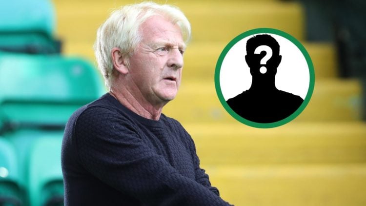 Gordon Strachan looking on ahead of Celtic's Champions League clash against KR Reykjavik, including an inset of a mystery player.