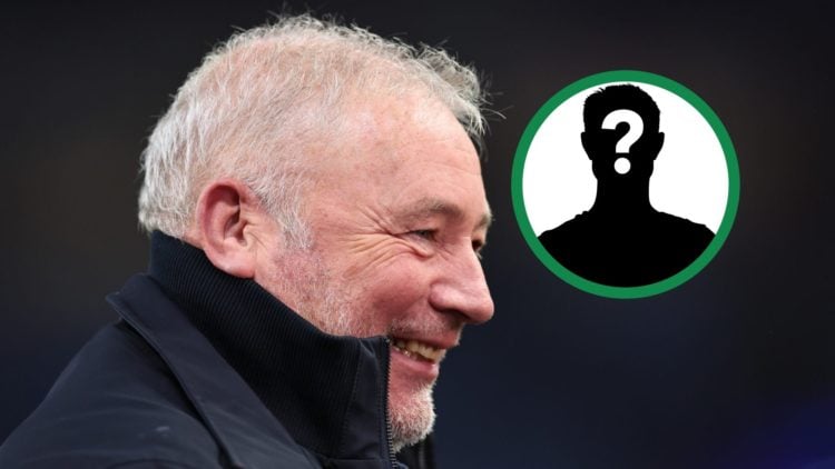 Ally McCoist as a pundit during Aston Villa against Bologna, including an inset of a mystery player.