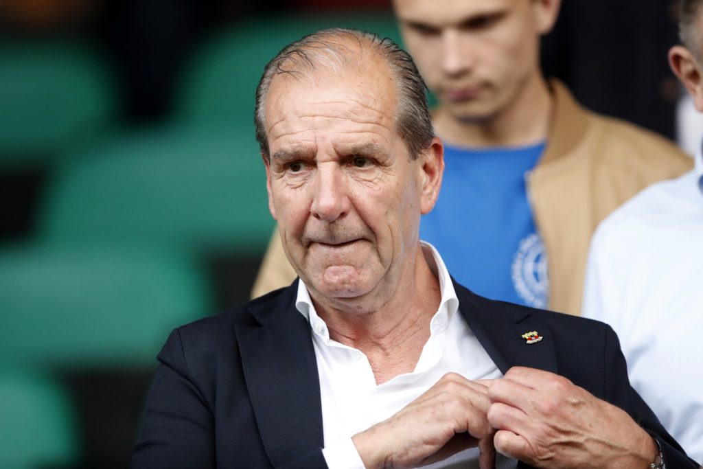 Go Ahead Eagles general manager Jan Willem van Dop during the semi-final play-offs for European football between NEC and Go Ahead Eagles in De Goffert
