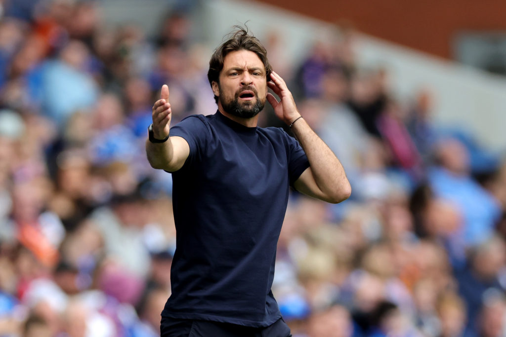 Russell Martin, Manager of Rangers reacts during the pre-season friendly match between Rangers and Middlesbrough at Ibrox Stadium