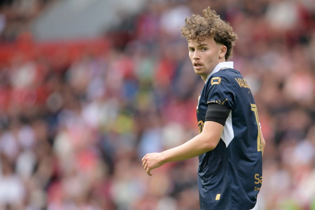 Jakob Breum in action for Go Ahead Eagles against PSV.