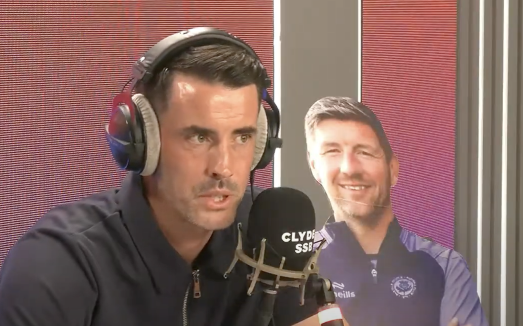 Brian Graham speaking live on the Clyde 1 Superscoreboard radio show