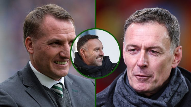 Split image of Celtic boss Brendan Rodgers and Celtic hero Chris Sutton with an overlay of Sky Sports' Kris Boyd.