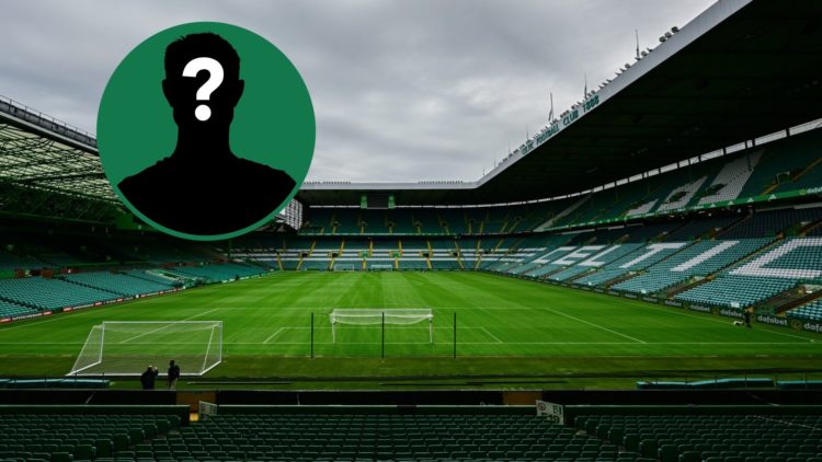 A general view of Celtic Park before Celtic's pre-season friendly vs Newcastle United, an inset of a mystery man