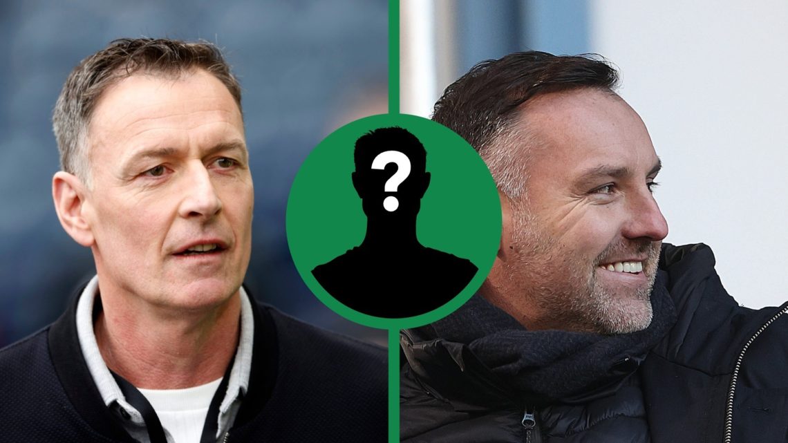 A split image of Chris Sutton as a pundit at the Scottish Cup Semi Final match between Rangers and Celtic at Hampden Park and Kris Boyd on punditry...