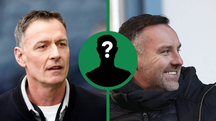 A split image of Chris Sutton as a pundit at the Scottish Cup Semi Final match between Rangers and Celtic at Hampden Park and Kris Boyd on punditry...