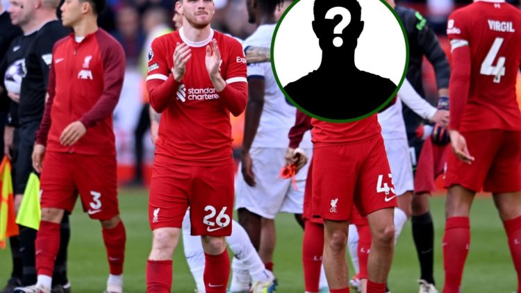 Image of Liverpool star Stefan Bajcetic alongside teammates Andy Robertson and former Celtic defender Virgil van Dijk