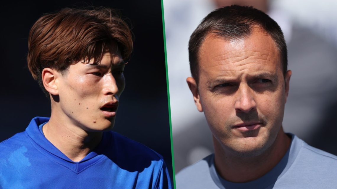 Kyogo during a pre-season friendly for Birmingham City left and Chris Davies manager of Birmingham City during the pre-season friendly match betwee...