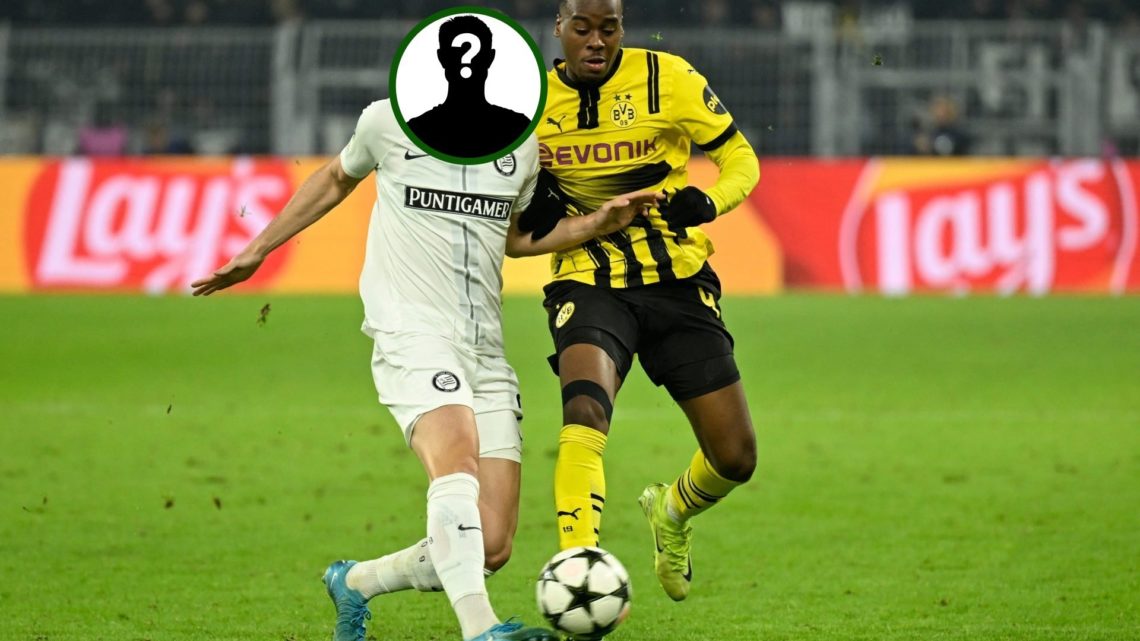 Image of Sturm Graz's Max Johnston in action in the Champions League vs Borussia Dortmund