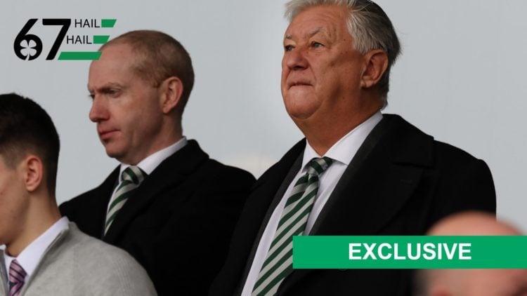 Celtic chairman Peter Lawwell and Celtic CEO Michael Nicholson
