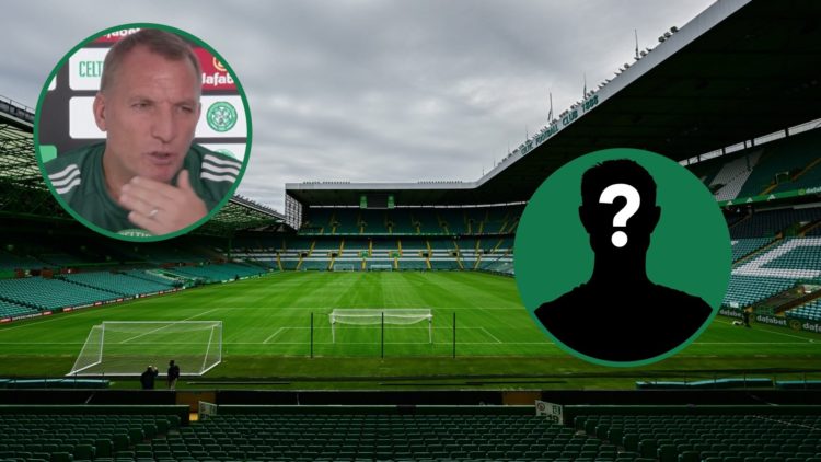 A general view of Celtic Park before Celtic vs Newcastle United, an inset of Brendan Rodgers speaking to the press at Lennoxtown, an inset of a mys...