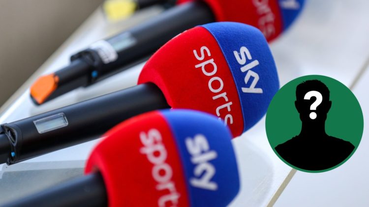 A selection of the Sky Sports microphones, an inset of a mystery man
