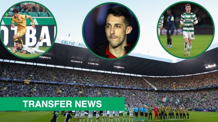 An inset of Sebastian Tounetki on the ball for Bodo/Glimt, an inset of Bojan Miovski on the subs bench for Girona, an inset of Mitchel Frame after ...