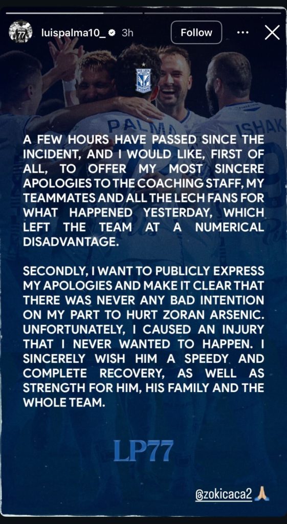 Luis Palma Instagram apology