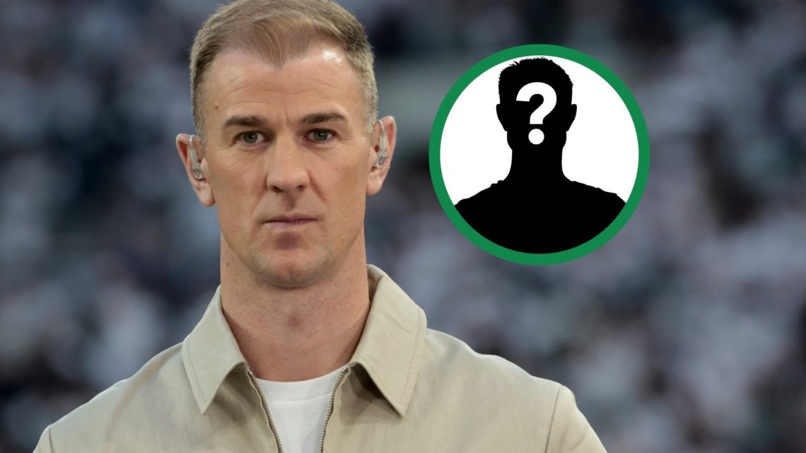 Joe Hart working as a pundit during Tottenham Hotspur v FK Bodo/Glimt in the UEFA Europa League 2024/25 Semi Final First Leg, including an inset of...