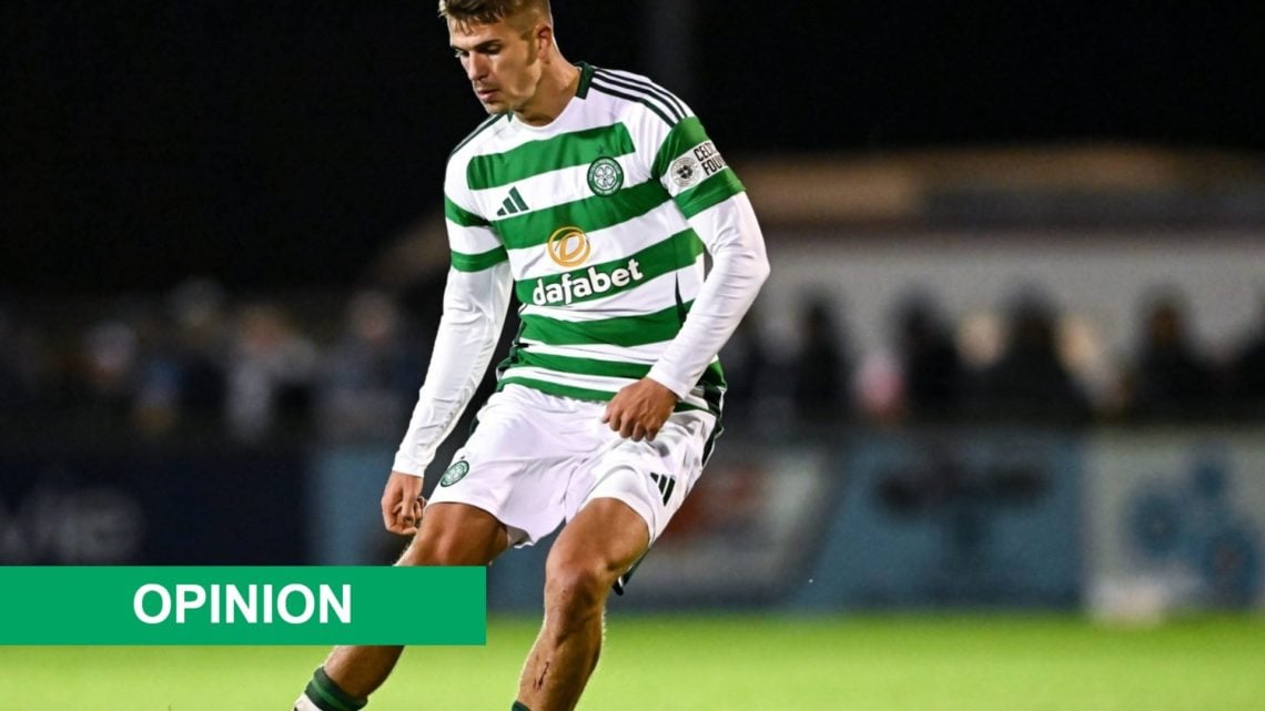 Maik Nawrocki of Celtic during the mid-season friendly match between Sligo Rovers and Celtic FC at The Showgrounds