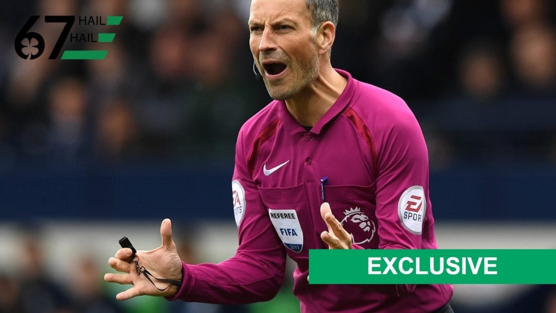 Image of former FIFA referee Mark Clattenburg in action before retirement.