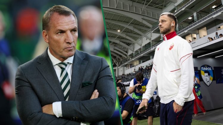 Brendan Rodgers looks on during Celtic vs Kairat Almaty, Marko Arnautovic inspects the pitch before Pafos vs Red Star Belgrade