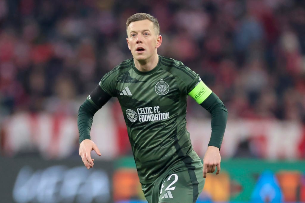 Callum McGregor looks on during Celtic vs Bayern Munich in the Champions League