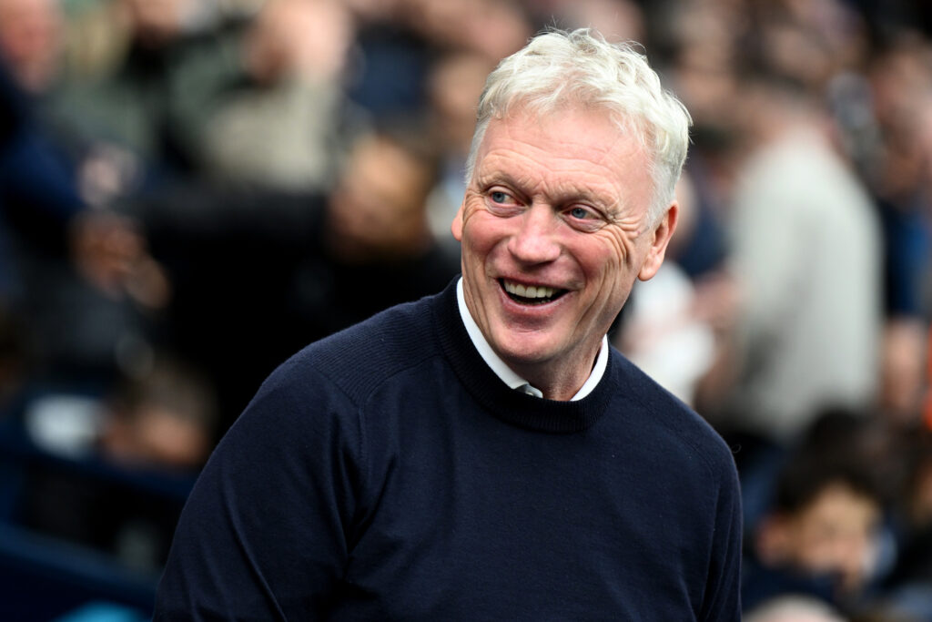 Everton manager David Moyes during the Premier League match between Manchester City and Everton at Etihad Stadium