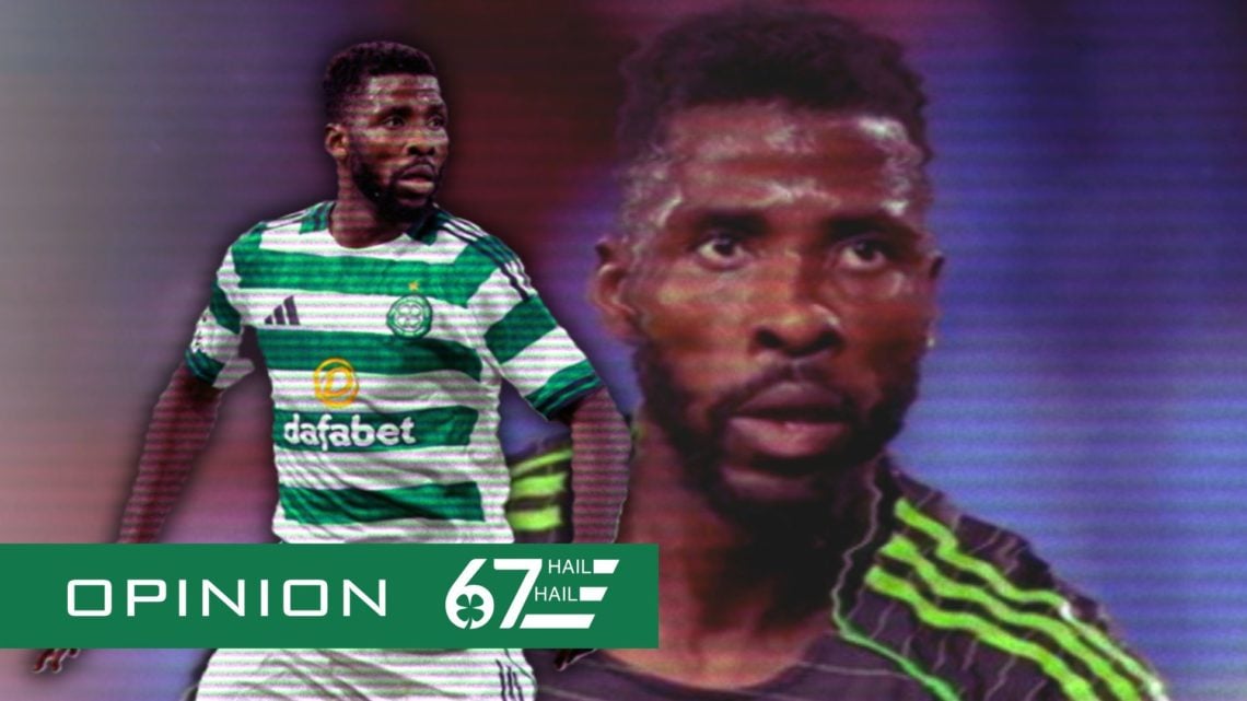 Kelechi Iheanacho in action for Celtic against Red Star Belgrade. Kelechi Iheanacho makes a run during Celtic vs Braga