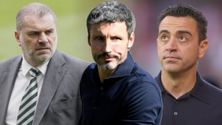 Ange Postecoglou before the Scottish Cup final, Mark van Bommel after the Belgian Croky Cup final, Xavi watches on before Sevilla vs Barcelona