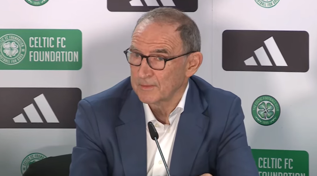 Martin O'Neill speaks to the media for the first time since returning to Celtic as an interim manager