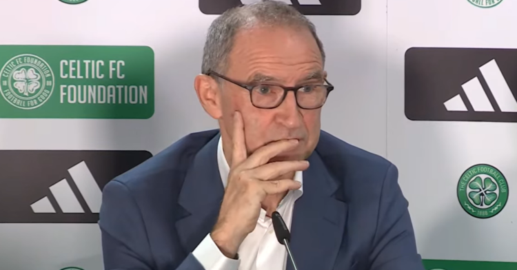 Martin O'Neill speaks to the media for the first time since returning to Celtic as an interim manager