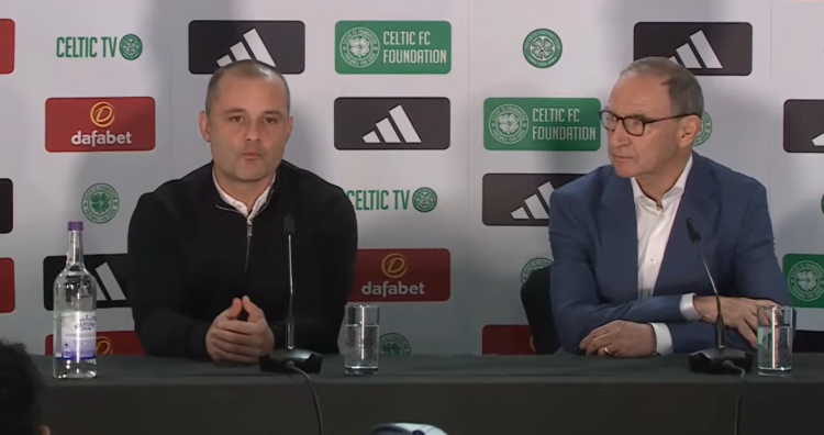 Shaun Maloney and Martin O'Neill answer questions from the media at the Celtic press conference