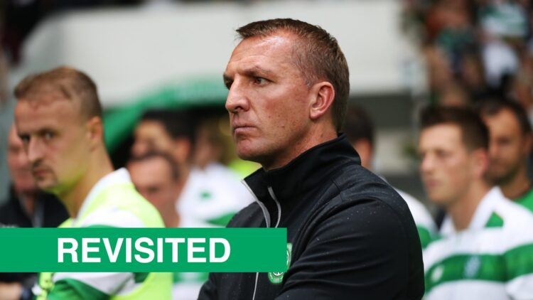 Brendan Rodgers looks on during pre-season friendly at Celtic Park in July 2016