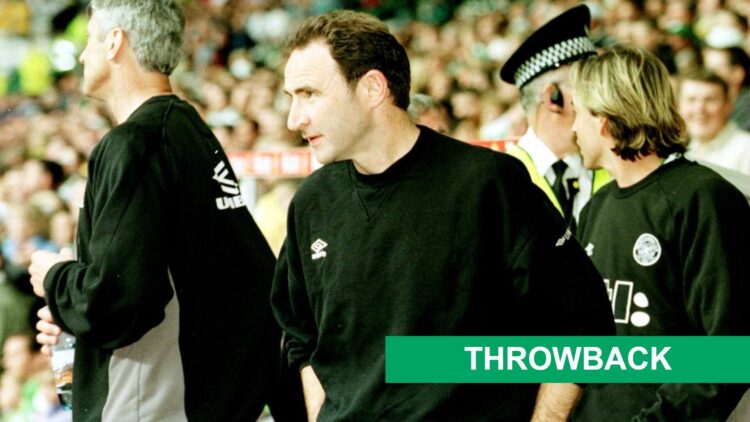 Celtic manager Martin O'Neill watches on during the pre-season friendly against West Ham United