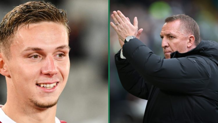 Louis Munteanu poses for a portrait during Universitatea Cluj vs. CFR Cluj, Brendan Rodgers applauds the Celtic fans