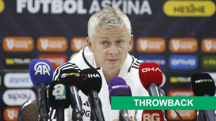 Ole Gunnar Solskjaer in a press conference