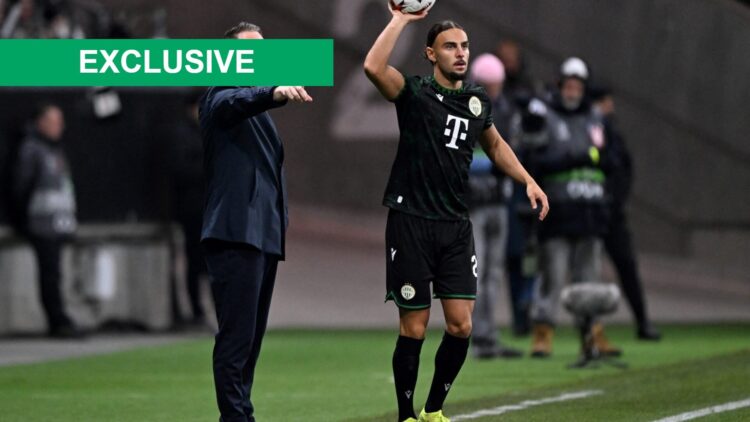 Ferencvaros manager Robbie Keane in action in the Europa League