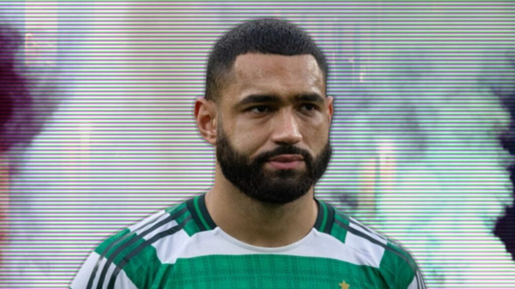 Celtic fans protest outside Parkhead before the Falkirk game, Cameron Carter-Vickers in action during Celtic vs Sturm Graz