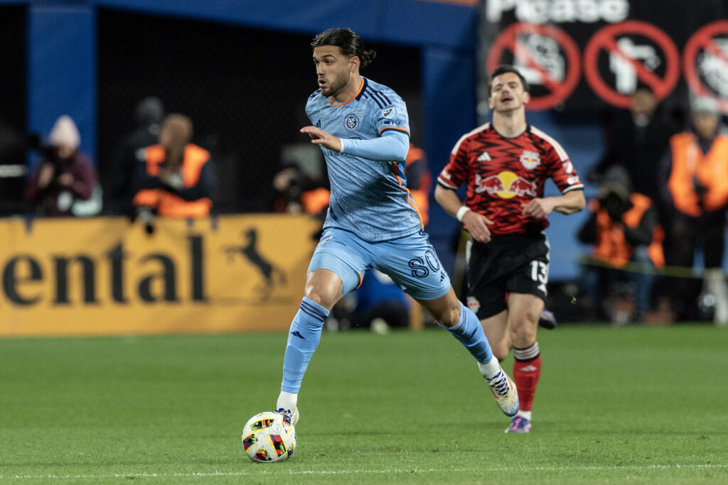Justin Haak (80) of NYCFC in action during MLS Eastern