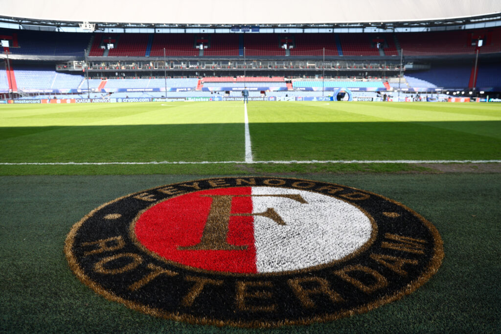 A general view inside Stadion Feyenoord (De Kuip) before a Champions League game